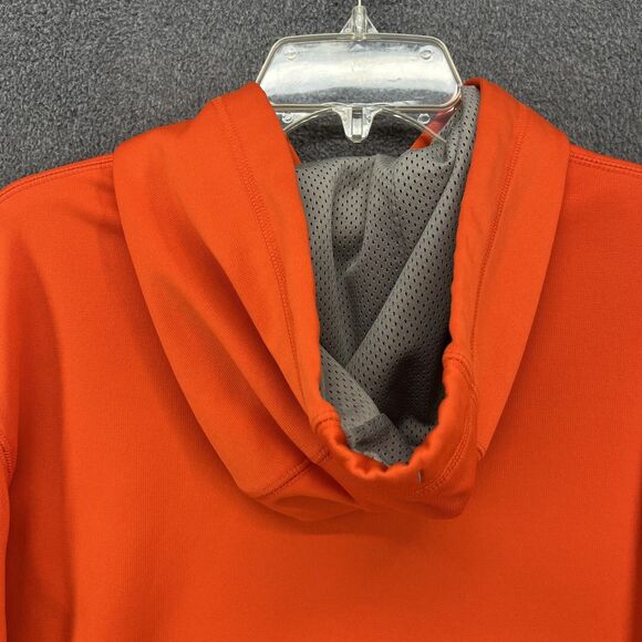 NIKE Therma Fit Hoodie Mens Medium Orange gray - Picture 15 of 16